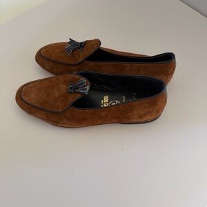 Todd Snyder Rubinacci Brown Suede Blue Tassel Loafers Sz 42 (9).  NWOB. Box28